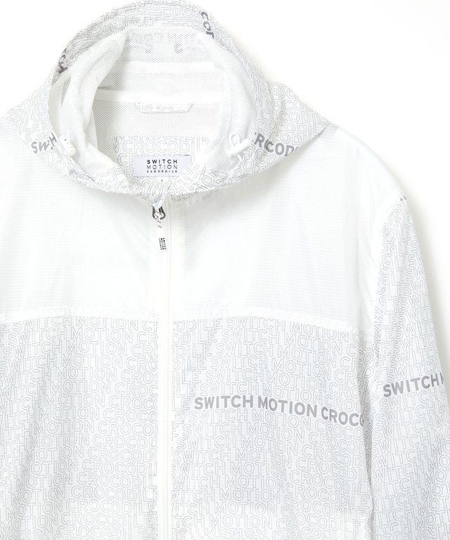 フード付き プリント切り替え ブルゾン