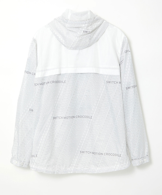 フード付き プリント切り替え ブルゾン