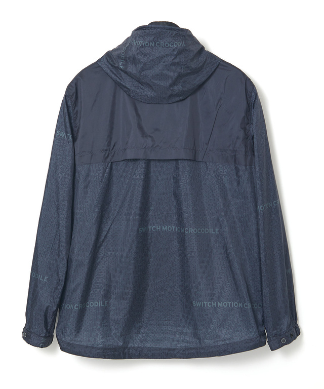 フード付き プリント切り替え ブルゾン