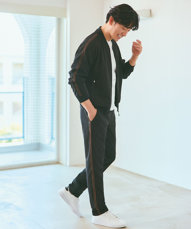 ジャージ素材 ベルベットテープ パンツ