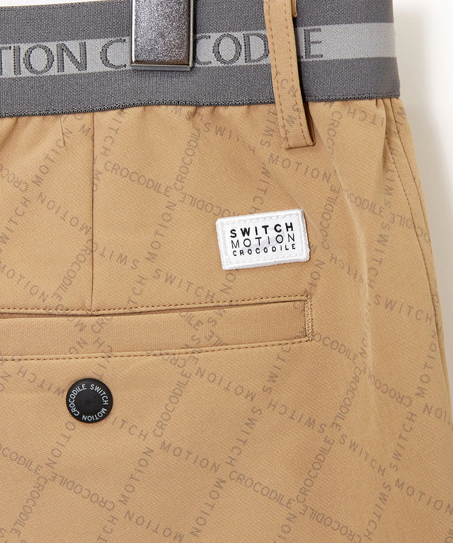 モノグラムプリント テーパード パンツ