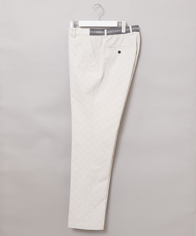 モノグラムプリント テーパード パンツ