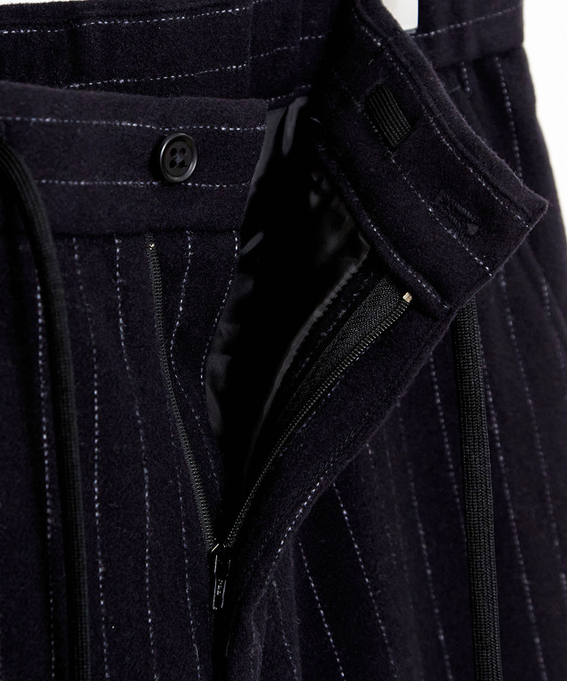 ウールブレンド フラノ風 パンツ