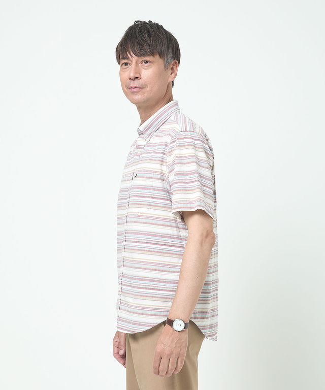 パナマ ボーダー シャツ