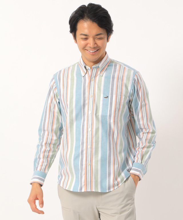 メンズ ストライプシャツ シワになりにくい 通販 1601 クロコダイル Crocodile 公式通販サイト