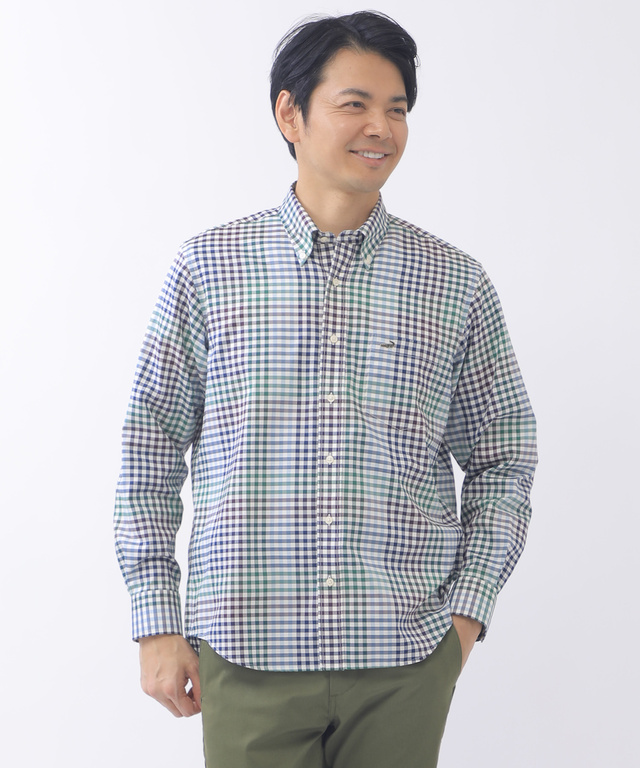 ノンアイロン チェック シャツ