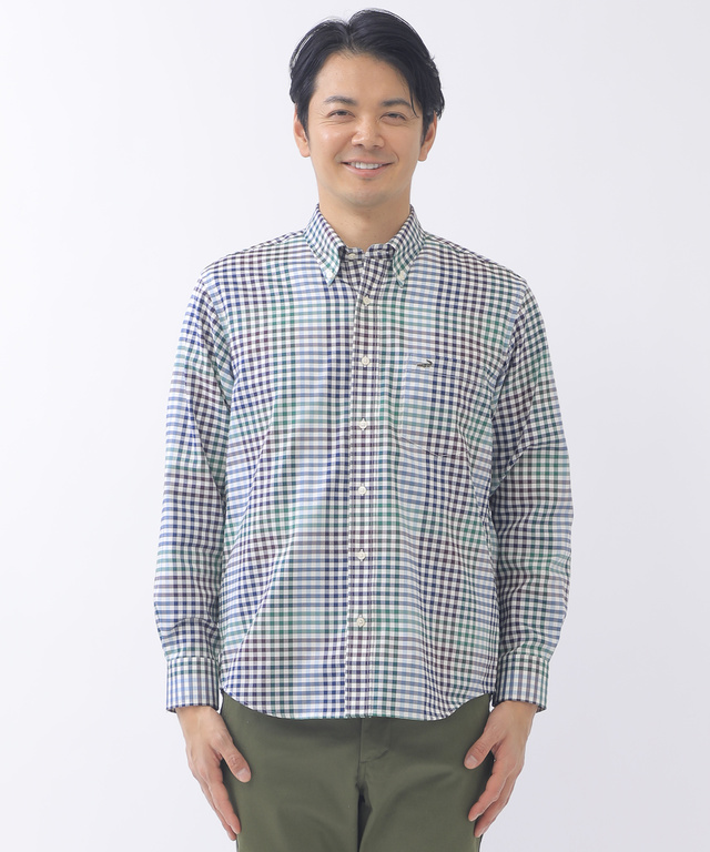 ノンアイロン チェック シャツ