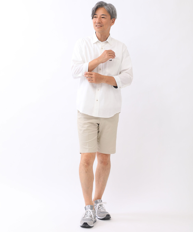 コットンリネン ドビー織 シャツ【吸汗速乾】