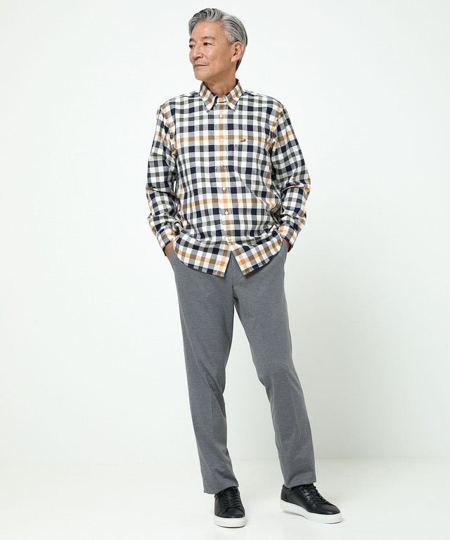 クロコダイルタータン ノンアイロン シャツ