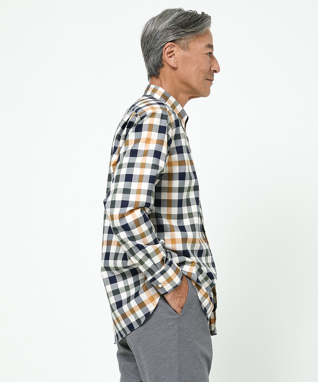 クロコダイルタータン ノンアイロン シャツ