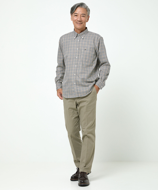 クロコダイルタータン ノンアイロン シャツ