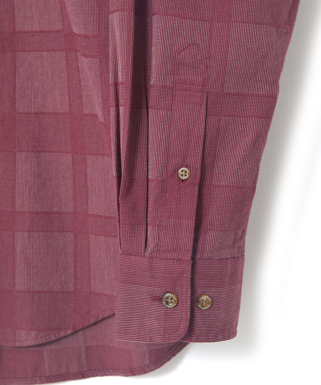 シャドー チェック柄 シャツ