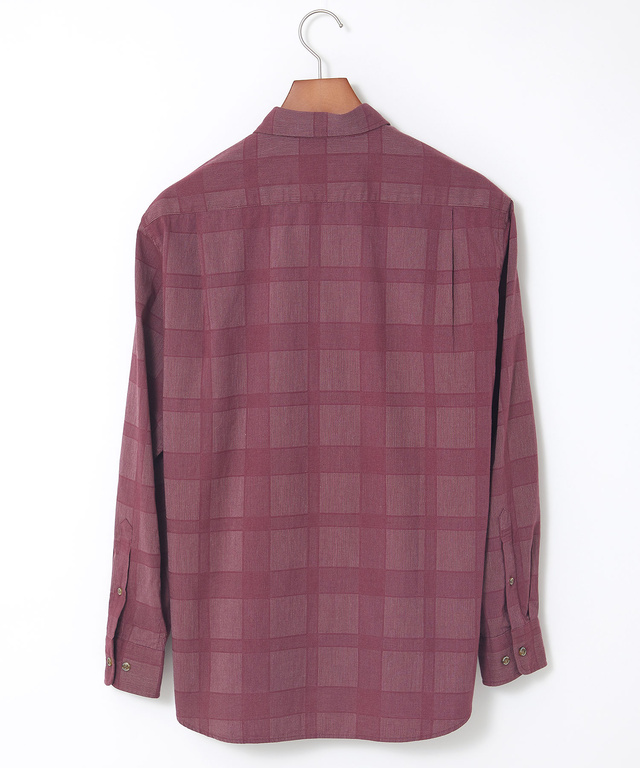 シャドー チェック柄 シャツ