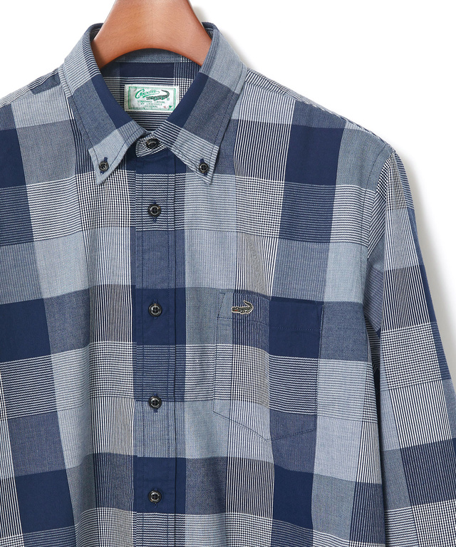 ピケ 昼夜織り チェック柄 シャツ