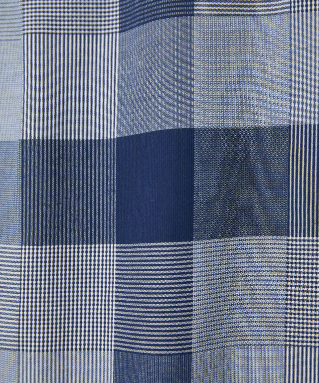 ピケ 昼夜織り チェック柄 シャツ