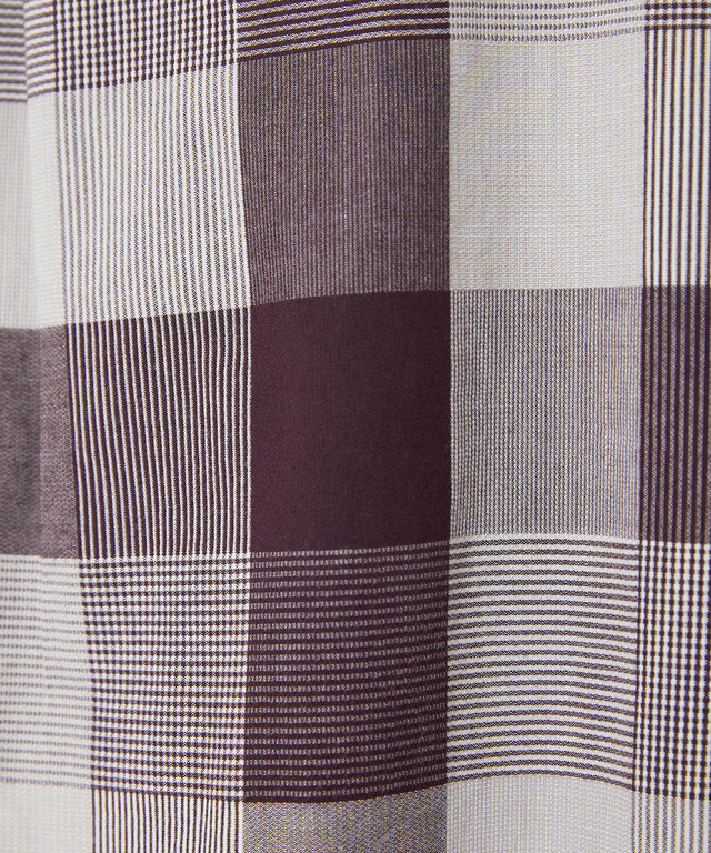 ピケ 昼夜織り チェック柄 シャツ