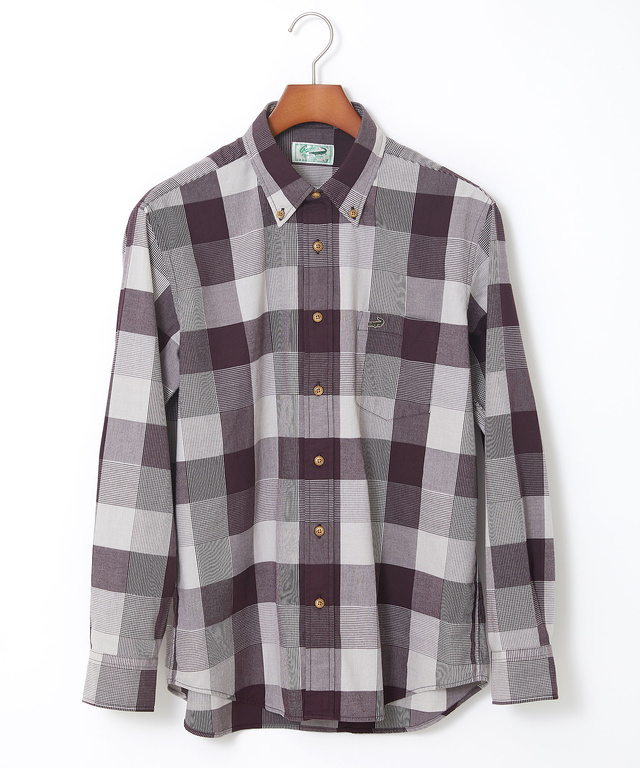 ピケ 昼夜織り チェック柄 シャツ