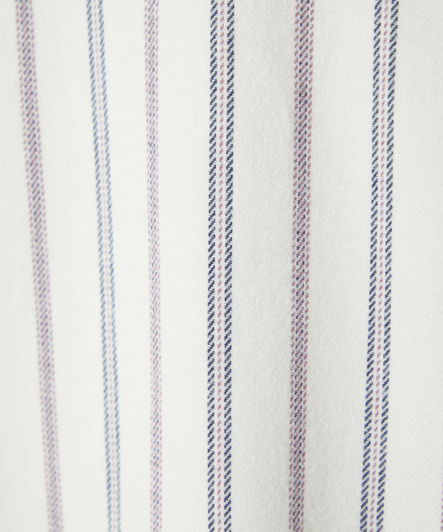 起毛 ストライプ柄 シャツ