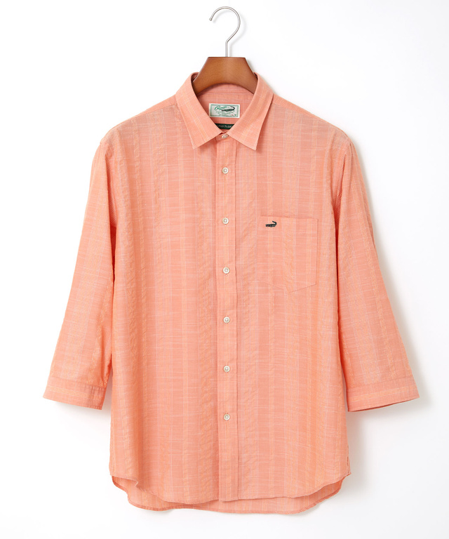 ソアロン 無地 七分袖 シャツ【接触冷感】【JAPAN FABRIC】