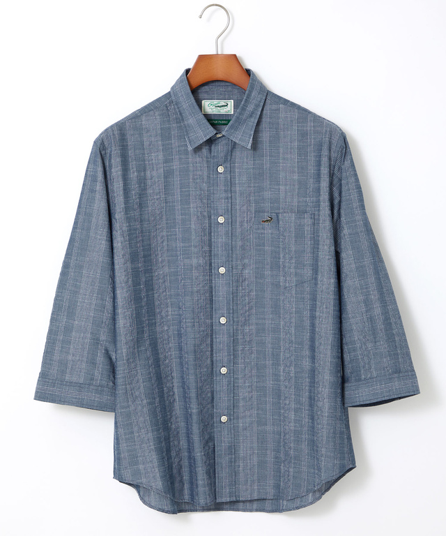 ソアロン 無地 七分袖 シャツ【接触冷感】【JAPAN FABRIC】