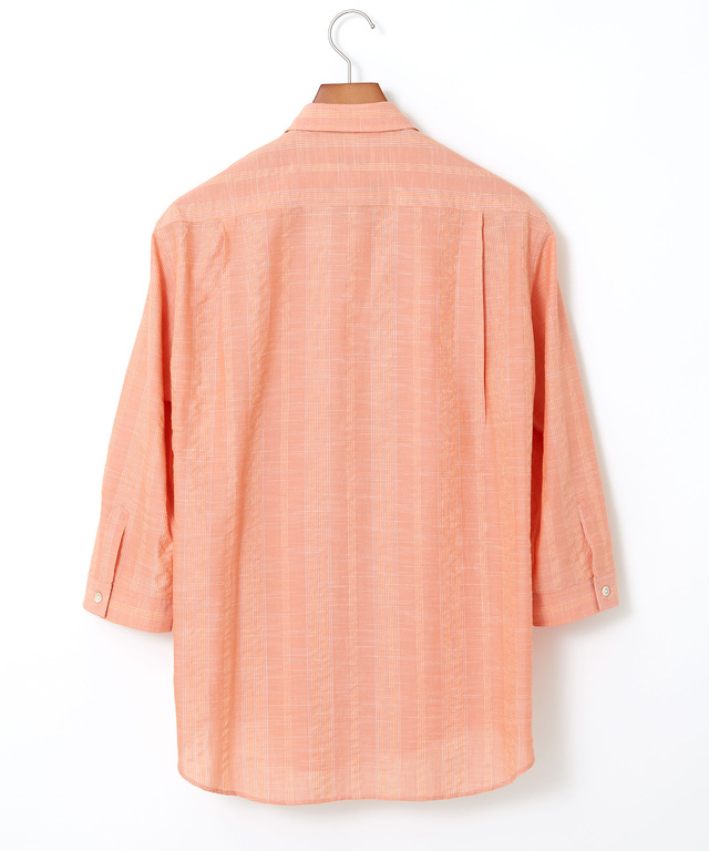 ソアロン 無地 七分袖 シャツ【接触冷感】【JAPAN FABRIC】
