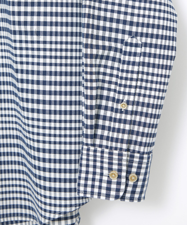 ギンガムチェック柄 レギュラーカラー シャツ