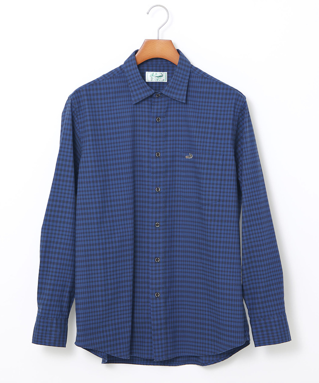 ギンガムチェック柄 レギュラーカラー シャツ