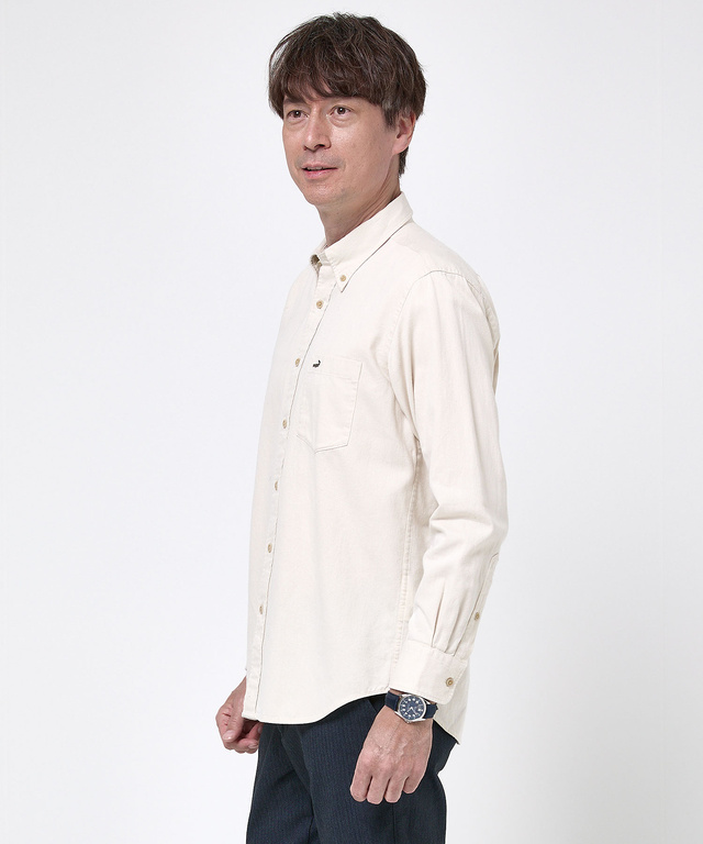 ピケ素材 ボタンダウン シャツ