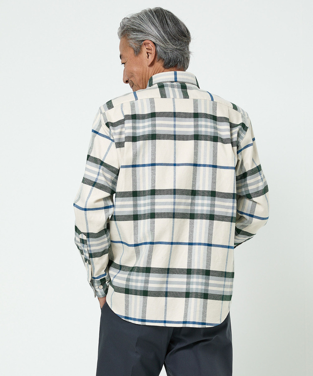 チェック柄 ボタンダウン シャツ