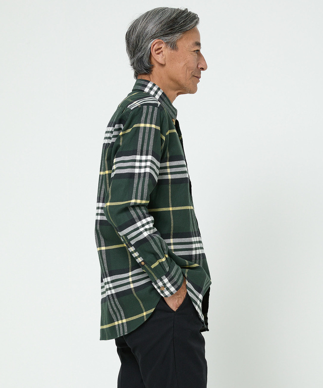 チェック柄 ボタンダウン シャツ