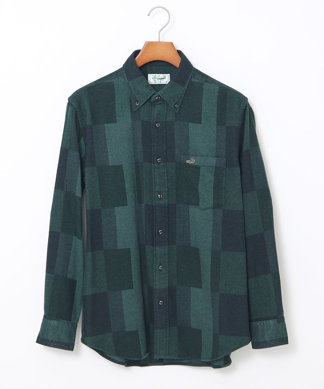 チェック柄 昼夜織り ボタンダウンシャツ