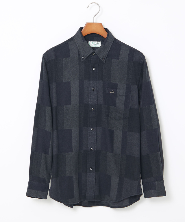 チェック柄 昼夜織り ボタンダウンシャツ