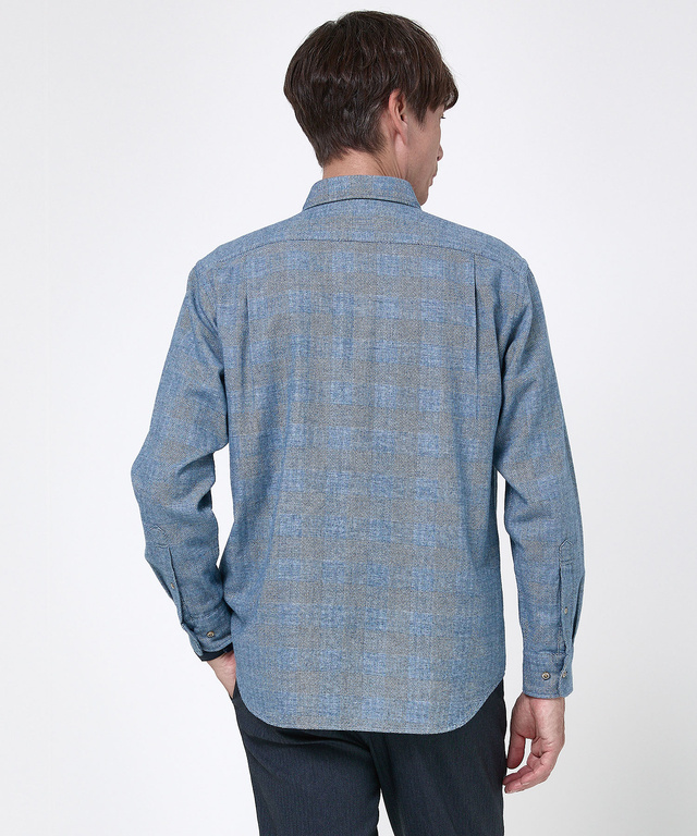 ヘリンボーンチェック ボタンダウン シャツ