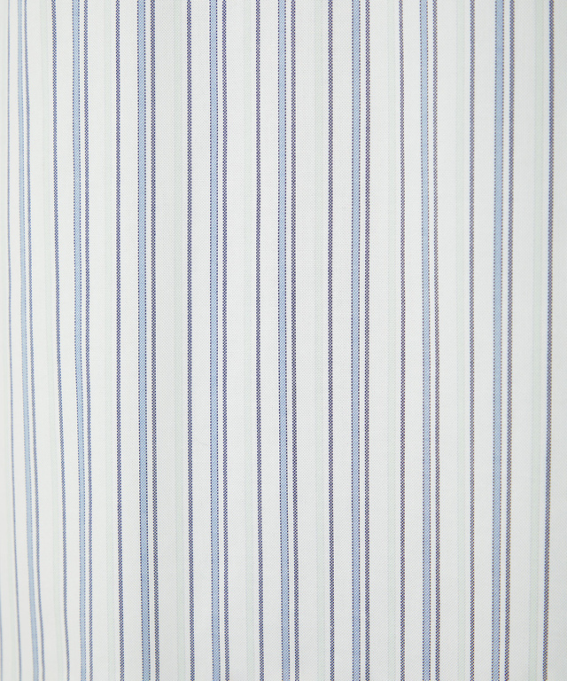 ノンアイロン バスケット織り ストライプ シャツ【シワになりにくい】