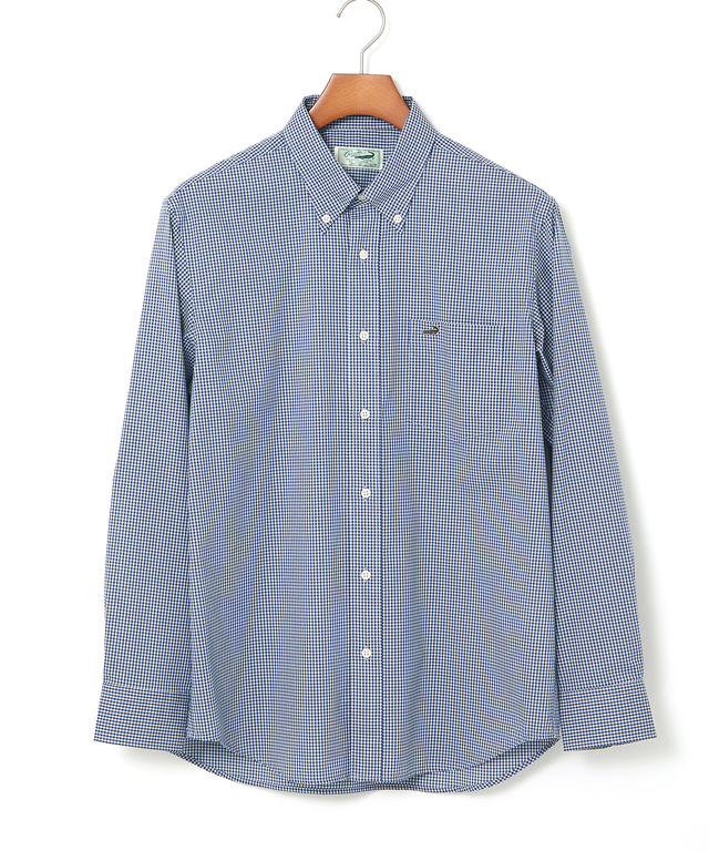 ノンアイロン ギンガムチェック ボタンダウンシャツ【シワになりにくい】