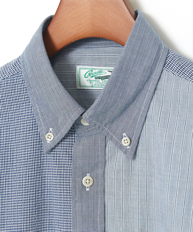 サッカー織り クレイジーパターン ボタンダウンシャツ【吸汗速乾】