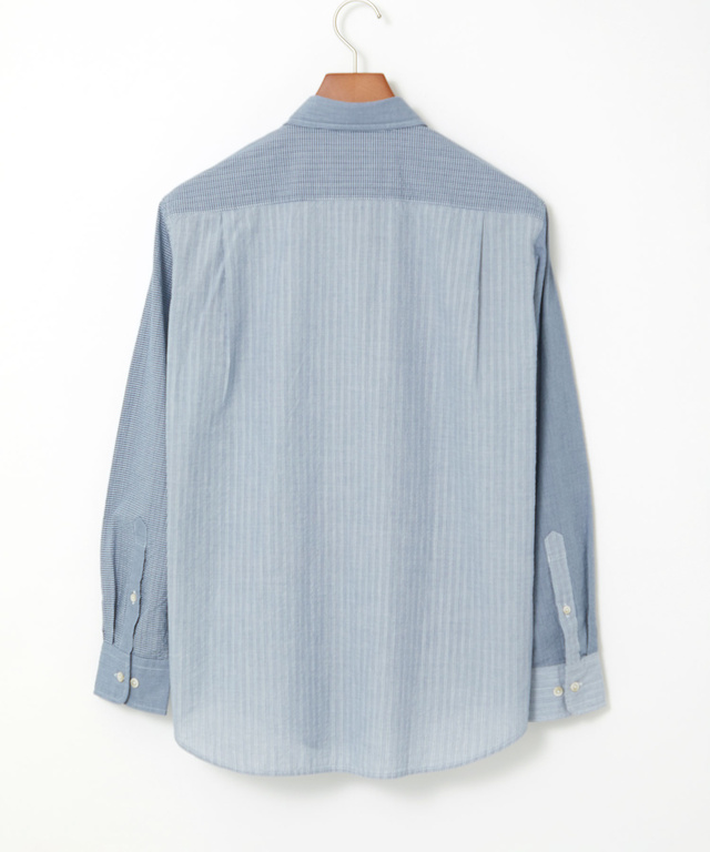 サッカー織り クレイジーパターン ボタンダウンシャツ【吸汗速乾】