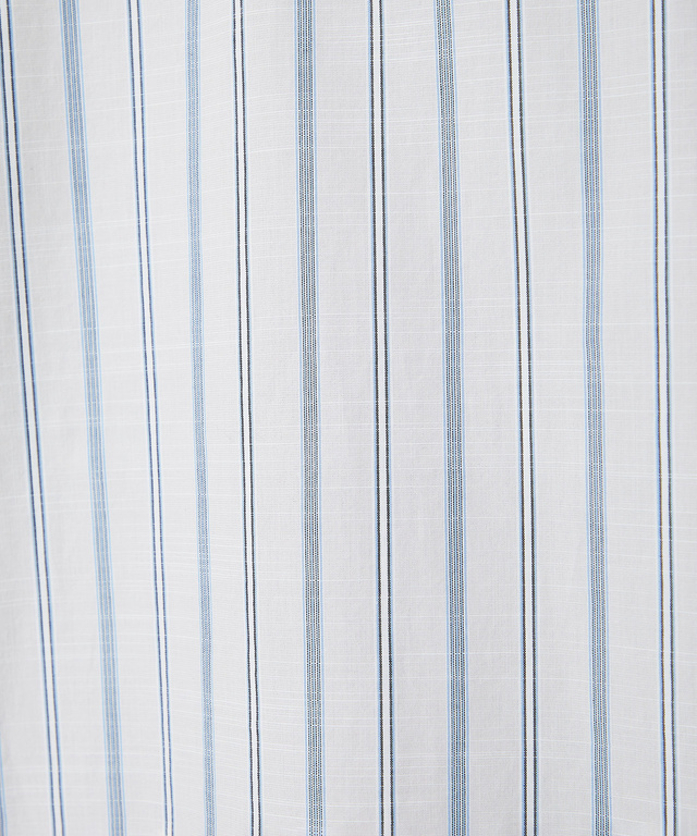 バンドカラー ストライプ シャツ