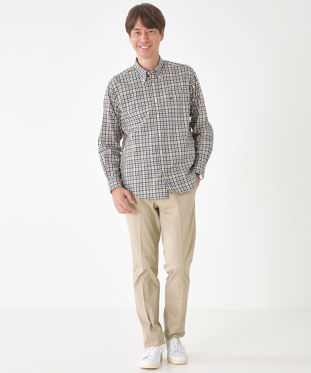 クロコダイルタータン ボタンダウン シャツ