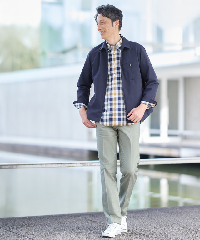 クロコダイルタータン ボタンダウン シャツ