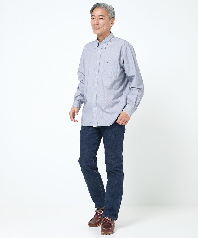 マイクロコードレーン ボタンダウン シャツ【UV加工】【吸汗速乾】