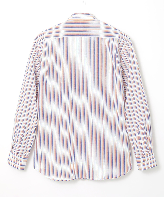 サッカー ストライプ ボタンダウン シャツ 【日本製生地】【接触冷感】