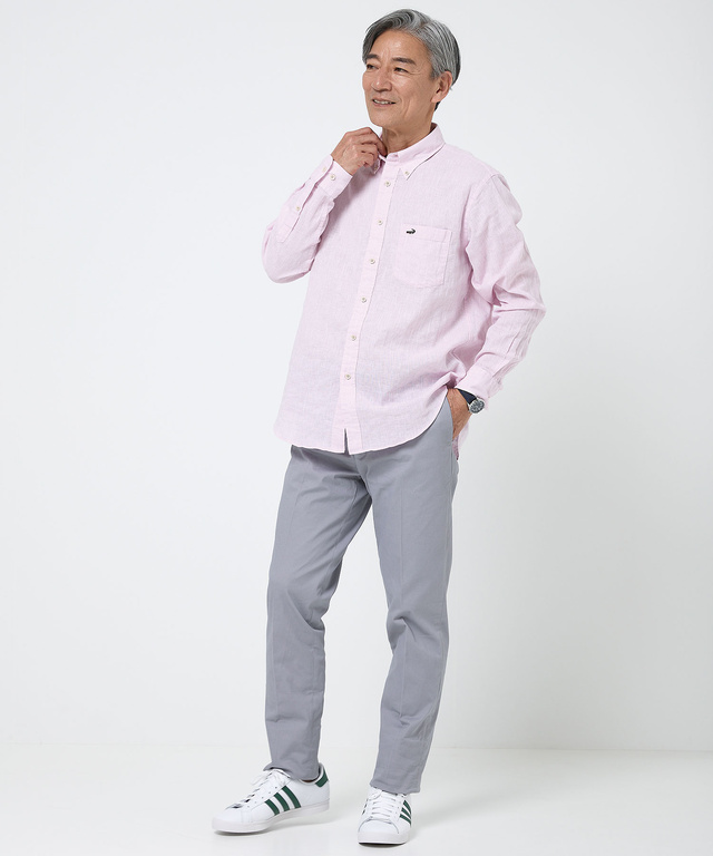 ゼロリネン ストライプ シャツ