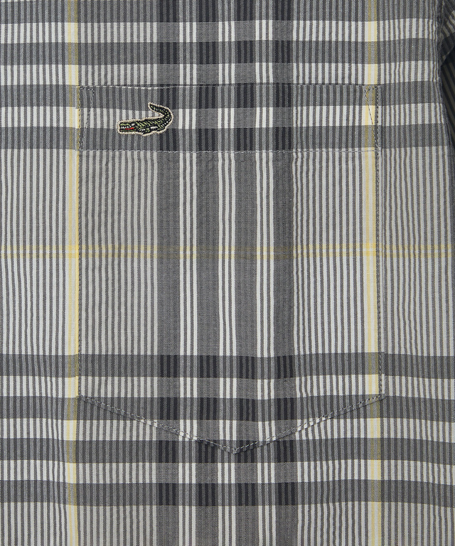 スノーコットン サッカー チェック シャツ 【接触冷感】