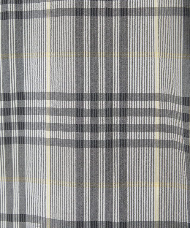 スノーコットン サッカー チェック シャツ 【接触冷感】