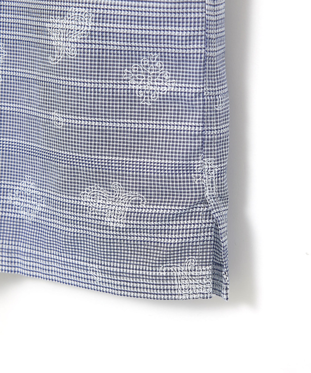 スノーコットン ドビー ボーダー シャツ 【接触冷感】