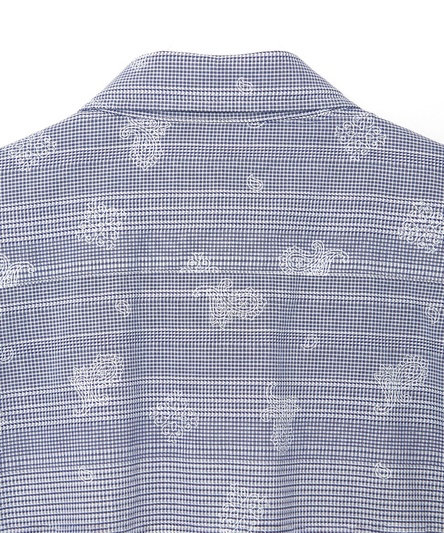 スノーコットン ドビー ボーダー シャツ 【接触冷感】