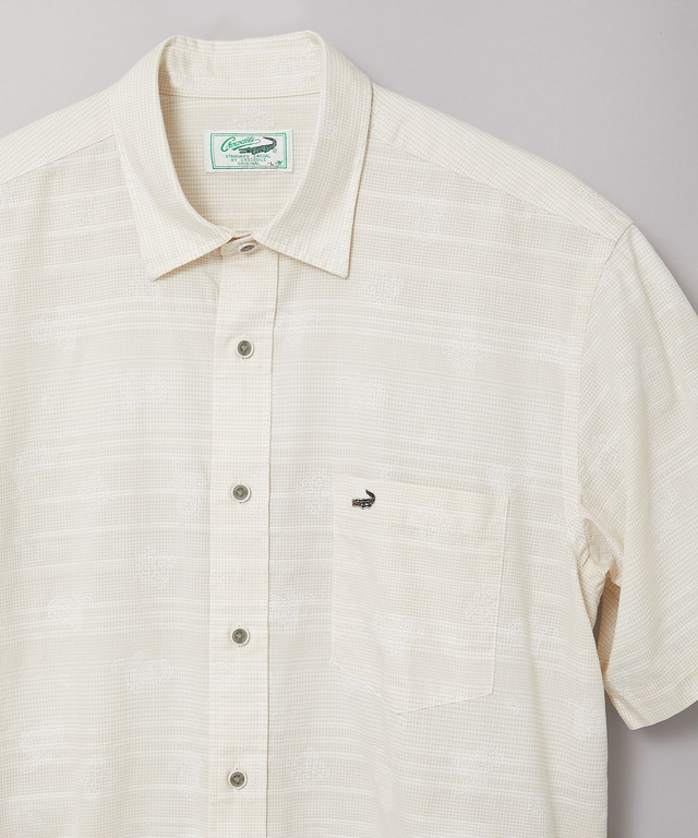 スノーコットン ドビー ボーダー シャツ 【接触冷感】