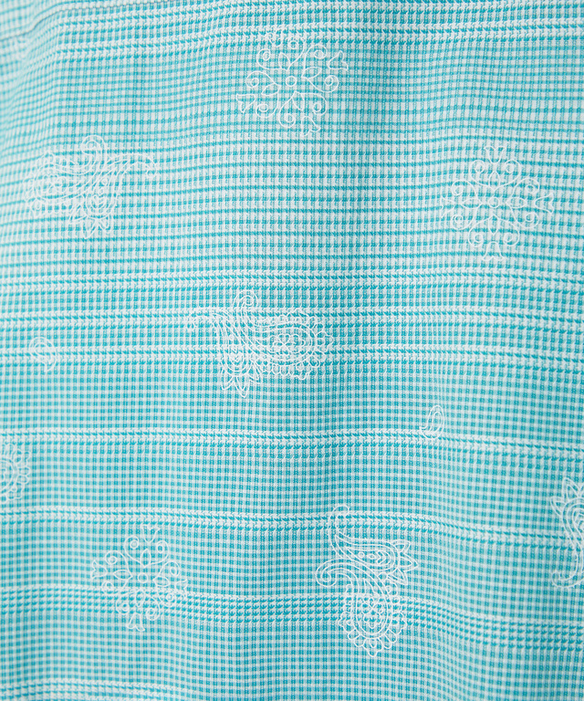 スノーコットン ドビー ボーダー シャツ 【接触冷感】