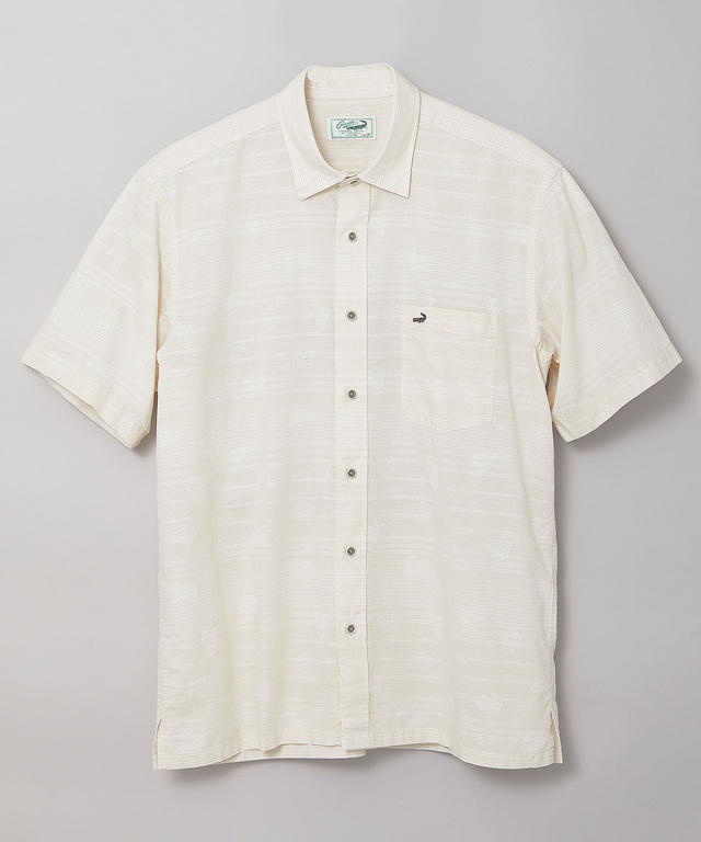 スノーコットン ドビー ボーダー シャツ 【接触冷感】